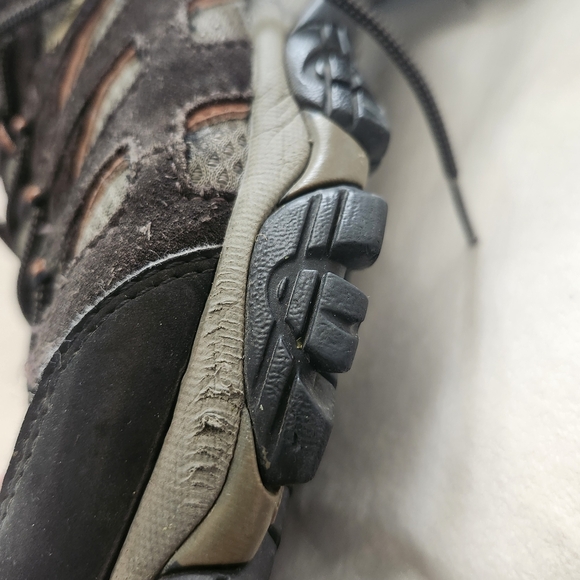 Merrell Sz 9 Men's Moab Hiking Shoes Brown Grey Gorpcore Outdoor Trailcore - Picture 12 of 16